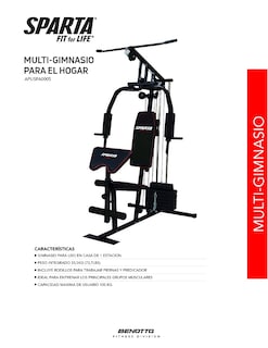 Foto 8 | Foto 8 | Gimnasio Multifuncional Barras de Peso Sparta Fitness 33.5 kg