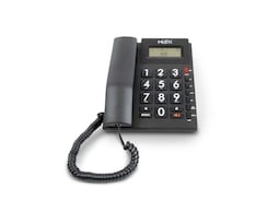 Teléfono Alámbrico Misik Mt862 color Negro/ Números Grandes/ Identificador de Llamadas