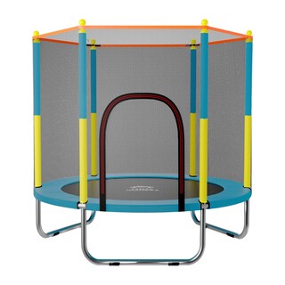 Foto 1 | Foto 1 | Trampolin Tumbling Niños Brincolin Infantil Red Seguridad Azul Little Monkey