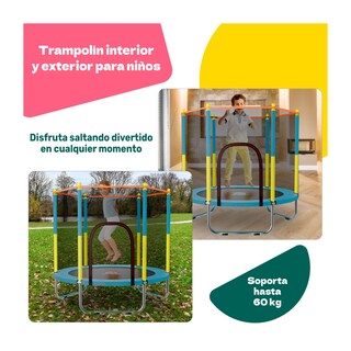 Foto 3 | Foto 3 | Trampolin Tumbling Niños Brincolin Infantil Red Seguridad Azul Little Monkey