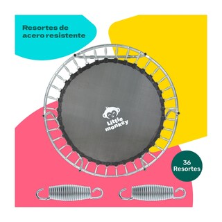 Foto 5 | Foto 5 | Trampolin Tumbling Niños Brincolin Infantil Red Seguridad Amarillo Little Monkey