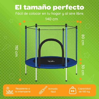 Foto 3 | Foto 3 | Trampolin Infantil Yei Bandi De 55'' Con Malla De Seguridad