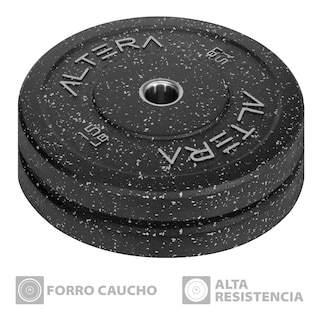 Foto 4 | Foto 4 | Discos Bumper Altera Parbump Olímpicos de 15 lb color Gris