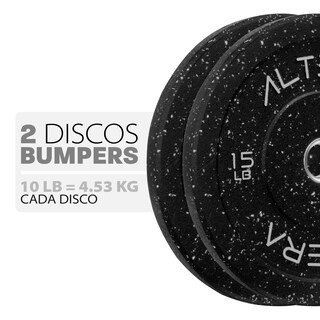 Foto 5 | Foto 5 | Discos Bumper Altera Parbump Olímpicos de 15 lb color Gris
