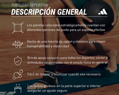Foto 6 | Foto 6 | Tobillera Deportiva Adidas (gde)
