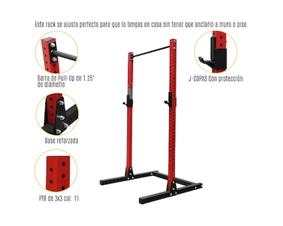 Foto 2 | Foto 2 | Rack de Piso Level Fitness Sierra color Rojo