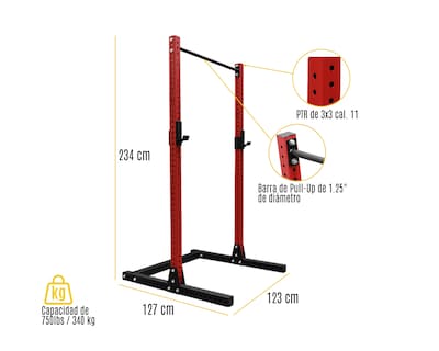 Foto 3 | Foto 3 | Rack de Piso Level Fitness Sierra color Rojo
