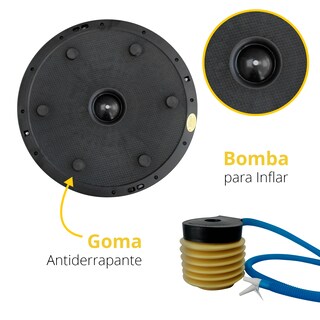 Foto 3 | Foto 3 | Entrenador De Equilibrio Tayga 60cm Color Negro, Dos Agarraderas Y Bomba.