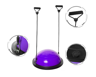 Foto 3 | Foto 3 | Pelota de Equilibrio Bosu con Ligas de Resistencia para Entrenamiento