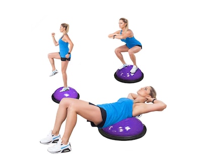 Foto 4 | Foto 4 | Pelota de Equilibrio Bosu con Ligas de Resistencia para Entrenamiento
