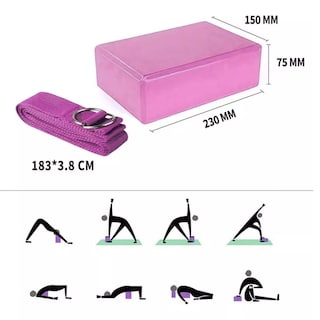 Foto 4 | Foto 4 | Kit Ejercicio Pelota Pilates Bloques Yoga Bandas Resistencia Eo Safe Imports Esi-13978 Rosa
