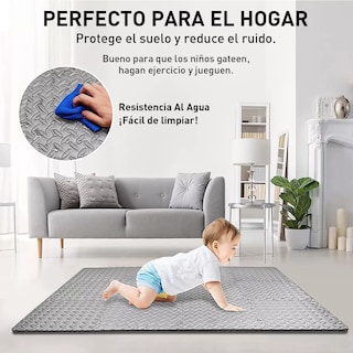 Foto 2 | Foto 2 | Alfombrilla Multiuso Resistente y Durable Eo Safe Imports Esi-5809 color Gris 6 Piezas