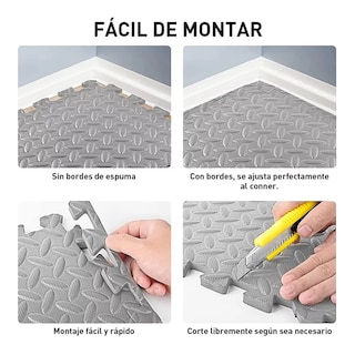 Foto 5 | Foto 5 | Alfombrilla Multiuso Resistente y Durable Eo Safe Imports Esi-5809 color Gris 6 Piezas
