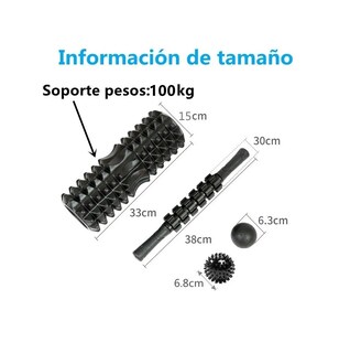 Foto 2 | Foto 2 | Rodillo de Espuma para Pilates Yoga Malubero color Gris