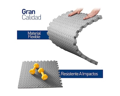 Foto 3 | Foto 3 | Tapete de Foamy Bluelander Set de 4 Piezas 60 x 60 cm