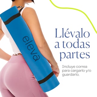 Foto 3 | Foto 3 | Tapete de Yoga Multiusos Deluxe para Ejercicio Eleva Antideslizante Azul