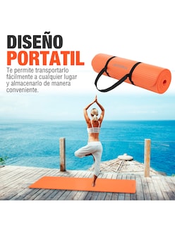 Foto 5 | Foto 5 | Tapete De Yoga Mat Antiderrapante Altera Fitness Pilates Gym - Naranja