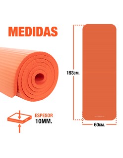 Foto 7 | Foto 7 | Tapete De Yoga Mat Antiderrapante Altera Fitness Pilates Gym - Naranja