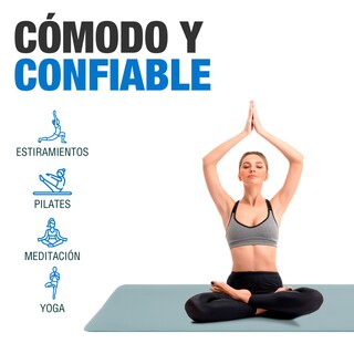 Foto 3 | Foto 3 | Tapete Yoga Grueso 15 Mm Fitness Altera Nbr Antiderrapante - Aguamarina