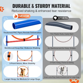 Foto 3 | Foto 3 | Equipo De Entrenamiento De Agilidad Para Perros Vevor Con Altura Ajustable - Venta Internacional.