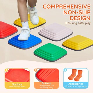 Foto 4 | Foto 4 | Balance Stepping Stones Vevor Para Niños De Hasta 100 Kg, 10 Unidades - Venta Internacional.