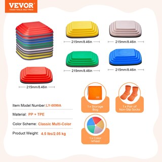 Foto 7 | Foto 7 | Balance Stepping Stones Vevor Para Niños De Hasta 100 Kg, 10 Unidades - Venta Internacional.