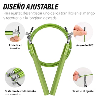 Foto 2 | Foto 2 | Cuerda de Ejercicio Altera color Verde de Aluminio para Yoga 3 M