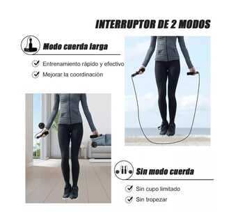 Foto 2 | Foto 2 | Cuerda para Saltar Ajustable Belug color Negro con Bola de Masaje 2 en 1