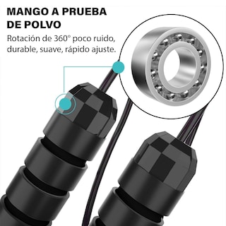 Foto 3 | Foto 3 | Cuerdas para Saltar Altera Kanda con Mango Antideslizante 3m Negra 2 Piezas