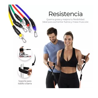 Foto 5 | Foto 5 | Bandas De Resistencia Gimnasio Ligas Ejercicio Yoga Fitness Multicolor