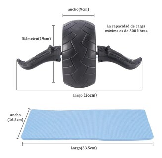 Foto 2 | Foto 2 | Rueda para Abdominales Malubero color Negro Rodillo Abdominal de Fácil Agarre