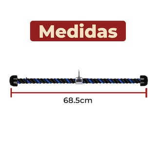 Foto 7 | Foto 7 | Cuerda Para Triceps Antideslizante De Agarre Firme Azul