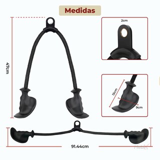 Foto 4 | Foto 4 | Cuerda de Tríceps Ergonómica Mebix TRD Antideslizante Y Agarre Firme