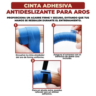 Foto 6 | Foto 6 | Aros de Gimnasia de Madera con Hebilla Ajustable y Cintas de Mano Antideslizantes