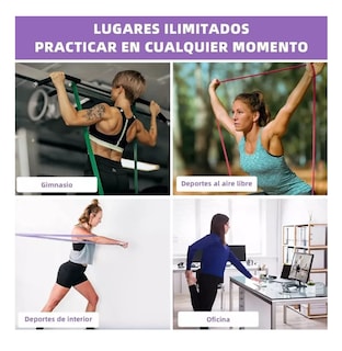 Foto 5 | Foto 5 | Bandas De Resistencia Fitness En Casa Entrenamiento Tensión Multicolor