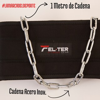 Foto 3 | Foto 3 | Cinturón para pesas Felter Sports con Cadena y Broche de Seguridad color Negro