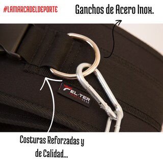 Foto 4 | Foto 4 | Cinturón para pesas Felter Sports con Cadena y Broche de Seguridad color Negro