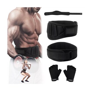 Foto 3 | Foto 3 | Gym Lumbar Pesas Ejercicios Faja Crossfit Cinturón Y Guantes  S  Eo Safe Imports Esi-11764 Negro