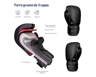 Foto 3 | Foto 3 | Guantes de Box Bluelander Negros Unisex + Protector Bucal Incluido