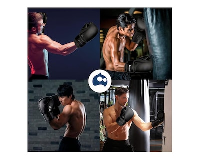 Foto 6 | Foto 6 | Guantes de Box Bluelander Negros Unisex + Protector Bucal Incluido
