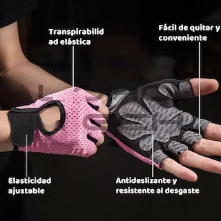 Foto 3 | Foto 3 | Guantes Gym Fitness Guantes Para Pesas L Eo Safe Imports Esi-14208 Rosa