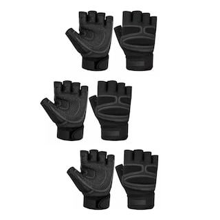 Foto 1 | Foto 1 | Kit 3 Pares Guantes Para Levantamiento De Pesas Eo Safe Imports Esi-15424 Negro