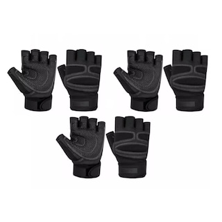 Foto 2 | Foto 2 | Kit 3 Pares Guantes Para Levantamiento De Pesas Eo Safe Imports Esi-15424 Negro