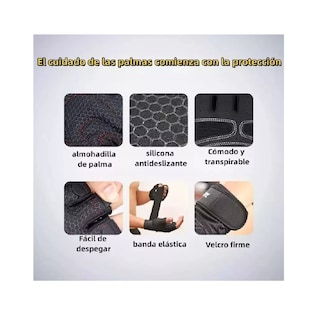 Foto 3 | Foto 3 | Kit 3 Pares Guantes Para Levantamiento De Pesas Eo Safe Imports Esi-15424 Negro