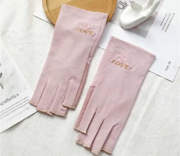 Foto 4 | Foto 4 | 3 Pares De Guantes Sin Dedos Chuyland 3 Pares Rosas  Algodón Antiderrapantes Para Manejar, Spinning,  Proteccion Uv Del Gelish