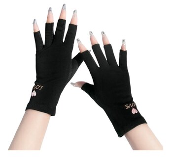 Foto 1 | Foto 1 | 3 Pares De Guantes Antiderrapantes Sin Dedos, Negros, Chuyland, De Algodon, Para Manejar, Proteger Maquinas De Gelish