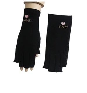 Foto 2 | Foto 2 | 3 Pares De Guantes Antiderrapantes Sin Dedos, Negros, Chuyland, De Algodon, Para Manejar, Proteger Maquinas De Gelish