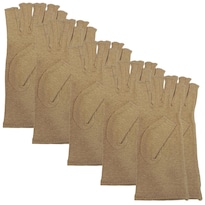 Guantes De Ciclismo Medio Dedo Mxahf-005 Fullmedix 5 Pares Beige