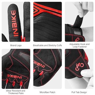 Foto 5 | Foto 5 | Guantes De Moto Inbike De Malla Transpirable Con Pantalla Táctil, Negro Y Rojo - Venta Internacional.