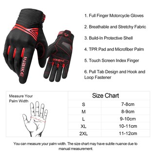 Foto 7 | Foto 7 | Guantes De Moto Inbike De Malla Transpirable Con Pantalla Táctil, Negro Y Rojo - Venta Internacional.